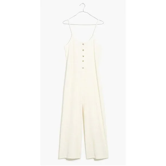 Madewell Women's $98 Textured Cover Up Jumpsuit Lighthouse Size S NE313 - Picture 1 of 7